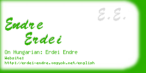 endre erdei business card